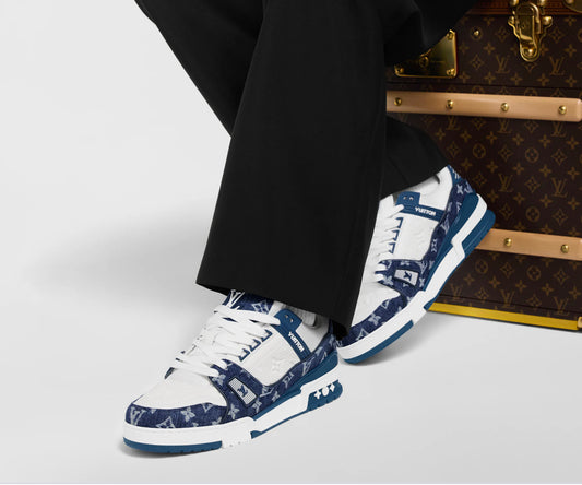 Louis vuitton azul con blanco